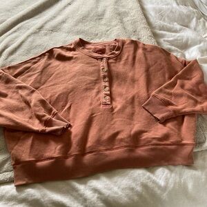 American Eagle Outfitters Terracotta Button-Up Top